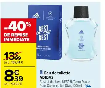 Carrefour Eau de toilette ADIDAS offre
