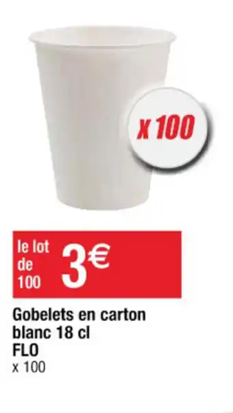 Gobelets en carton blanc 18 cl
