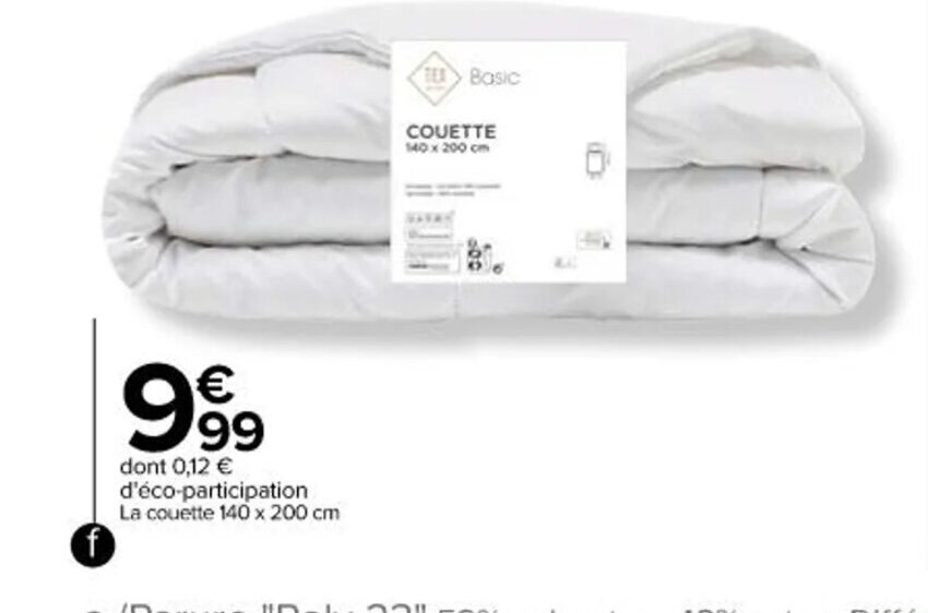 Carrefour Couette 'Basic" offre