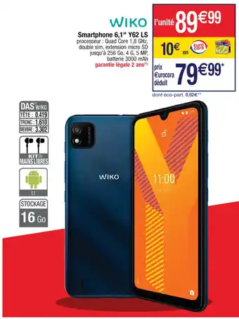 Cora x Carrefour Smartphone 6,5 Y62 LS offre