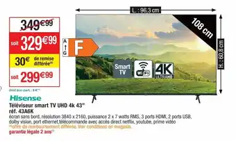 Cora x Carrefour Téléviseur hisense offre