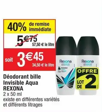 Cora x Carrefour Déodorant rexona offre
