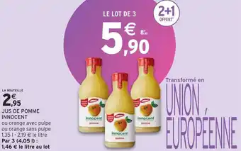 Intermarché Innocent jus de pomme offre