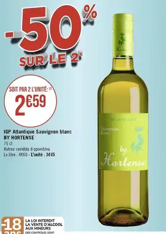 Hortense igp atlantique sauvignon blanc