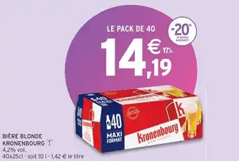 Intermarché Kronenbourg bière blonde offre