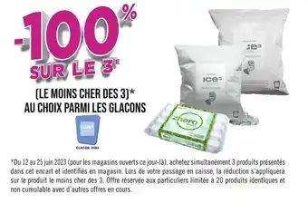 -100% sur le 3e au choix parmi les glacons