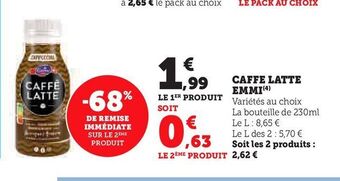 Super U Caffe latte emmi offre