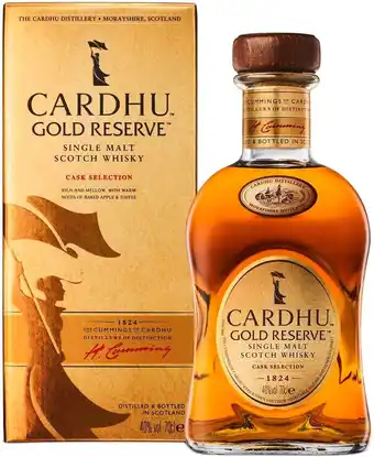 Match Cardhu speyside single malt scotch whisky offre