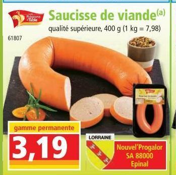 Norma Saucisse de viande offre