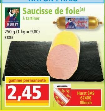 Norma Saucisse de foie offre