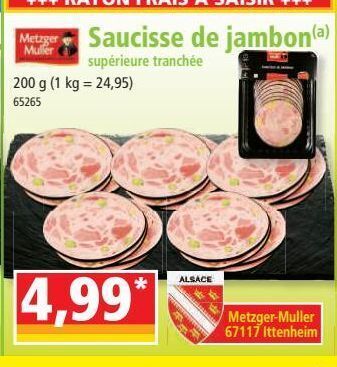 Norma Saucisse de jambon offre