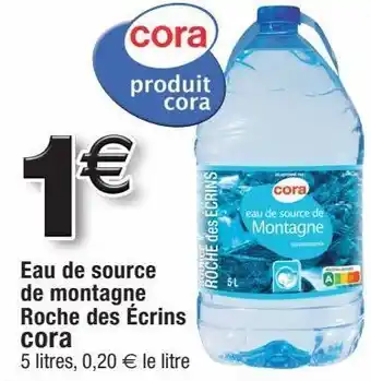 Cora x Carrefour Eau cora offre
