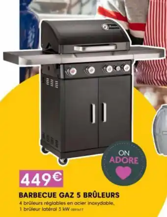 Barbecue gaz 5 bruleurs