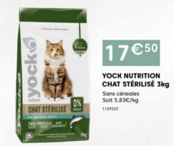 Point Vert Yock nutrition chat sterilise 3kg offre