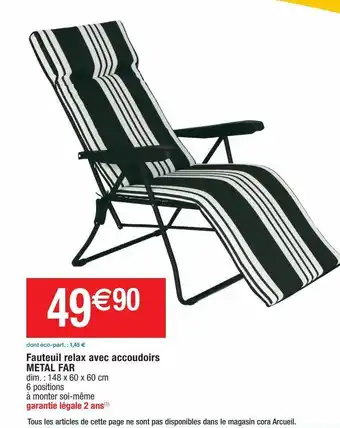 Cora x Carrefour Fauteuil relax offre