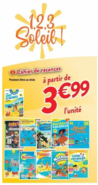 Cora x Carrefour Cahier de vacances offre