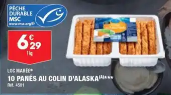 ALDI 10 PANÉS AU COLIN D'ALASKA(A)*** offre