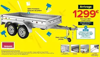 Castorama Remorque double essieu offre