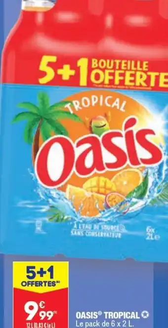 ALDI OASIS® TROPICAL Le pack de 6 x 2 L. offre