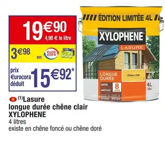 Cora x Carrefour Xylophene (1)lasure longue durée chêne clair offre