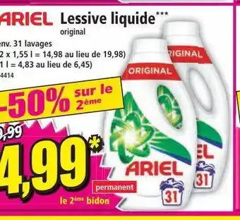 Norma Lessive liquide ariel offre