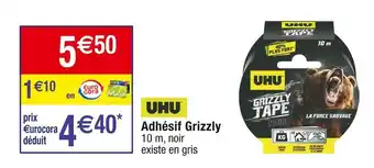 Cora x Carrefour Uhu adhésif grizzly offre