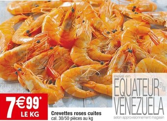 Cora x Carrefour Crevettes roses cuites offre