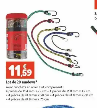 Lot de 20 sandows