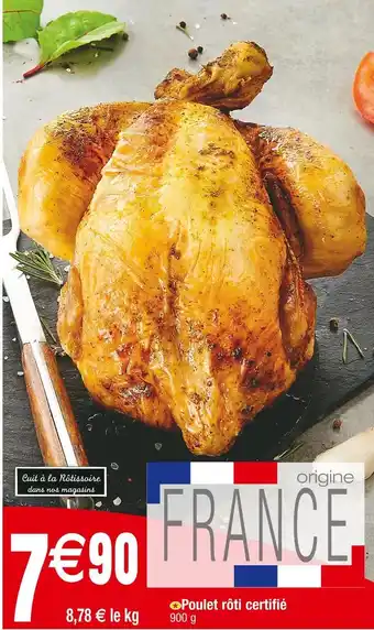 Cora x Carrefour Poulet rôti certifié offre