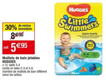Cora x Carrefour Huggies maillots de bain jetables offre