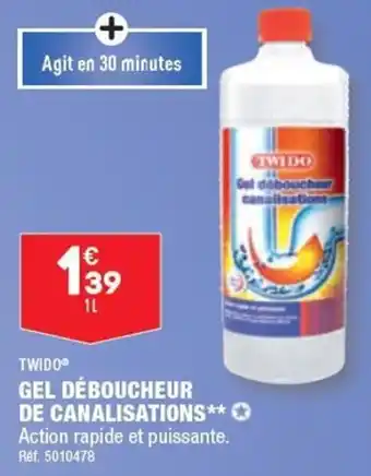 ALDI GEL DÉBOUCHEUR DE CANALISATIONS** offre