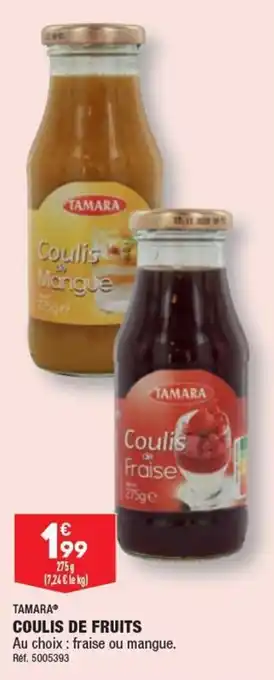 ALDI COULIS DE FRUITS offre