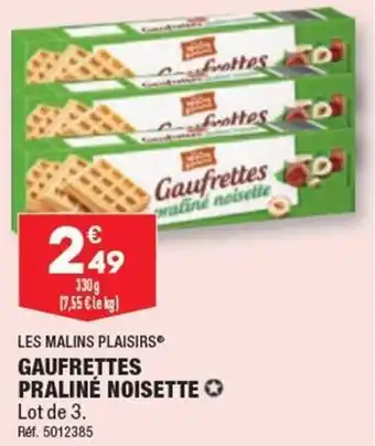 ALDI Gaufrettes praline noisette offre