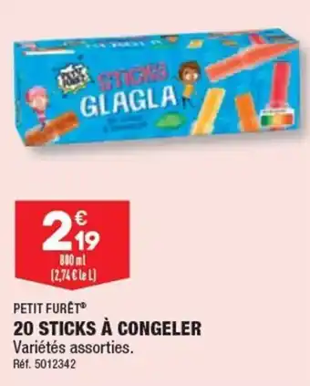 ALDI 20 STICKS À CONGELER offre