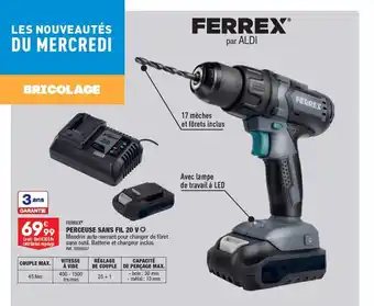 ALDI PERCEUSE SANS FIL 20 V offre