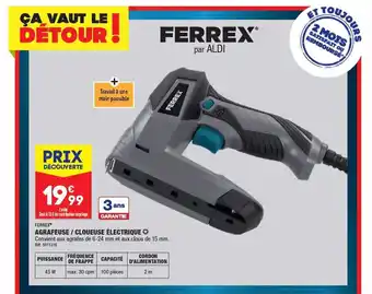 ALDI AGRAFEUSE / CLOUEUSE ÉLECTRIQUE offre