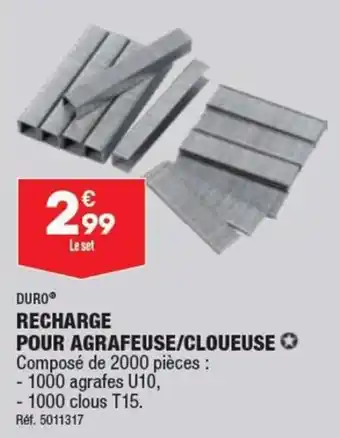 ALDI RECHARGE POUR AGRAFEUSE/CLOUEUSE offre