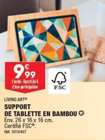 ALDI SUPPORT DE TABLETTE EN BAMBOU offre