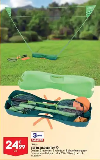 ALDI SET DE BADMINTON offre
