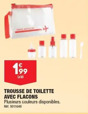 ALDI TROUSSE DE TOILETTE AVEC FLACONS offre