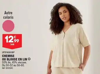 ALDI CHEMISE OU BLOUSE EN LIN offre