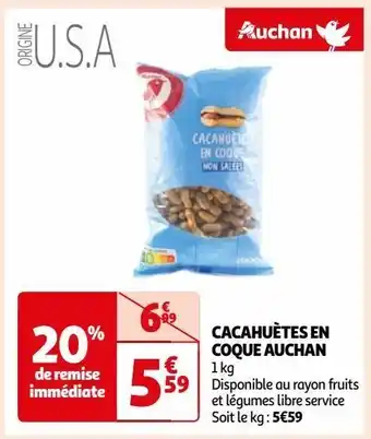 Auchan Cacahuètes en coque auchan offre