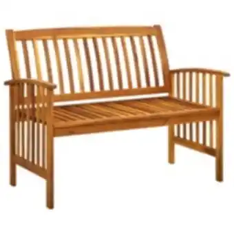 E.Leclerc Brico Vidaxl banc de jardin avec coussins 119 cm bois solide d'acacia offre