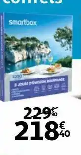 Auchan Une sélection de coffrets smartbox offre