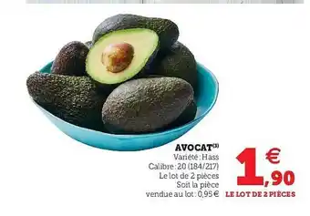 Super U Avocat Hass offre