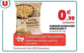 Super U Pommes Rissolées Surgelées U offre