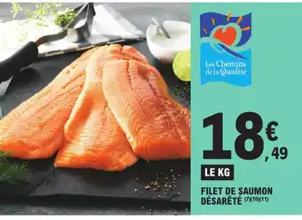 E.Leclerc FILET DE SAUMON DÉSARÊTÉ (7)(10)(11) offre