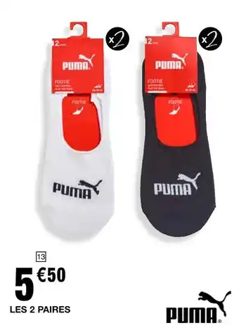 Cora x Carrefour Puma protége-pieds homme offre