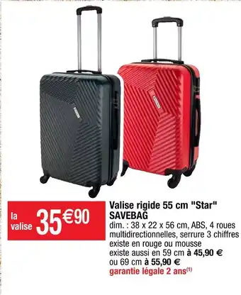 Savebag valise rigide 55 cm star
