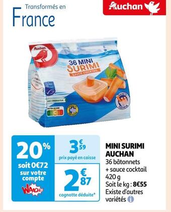 Auchan Auchan mini surimi offre